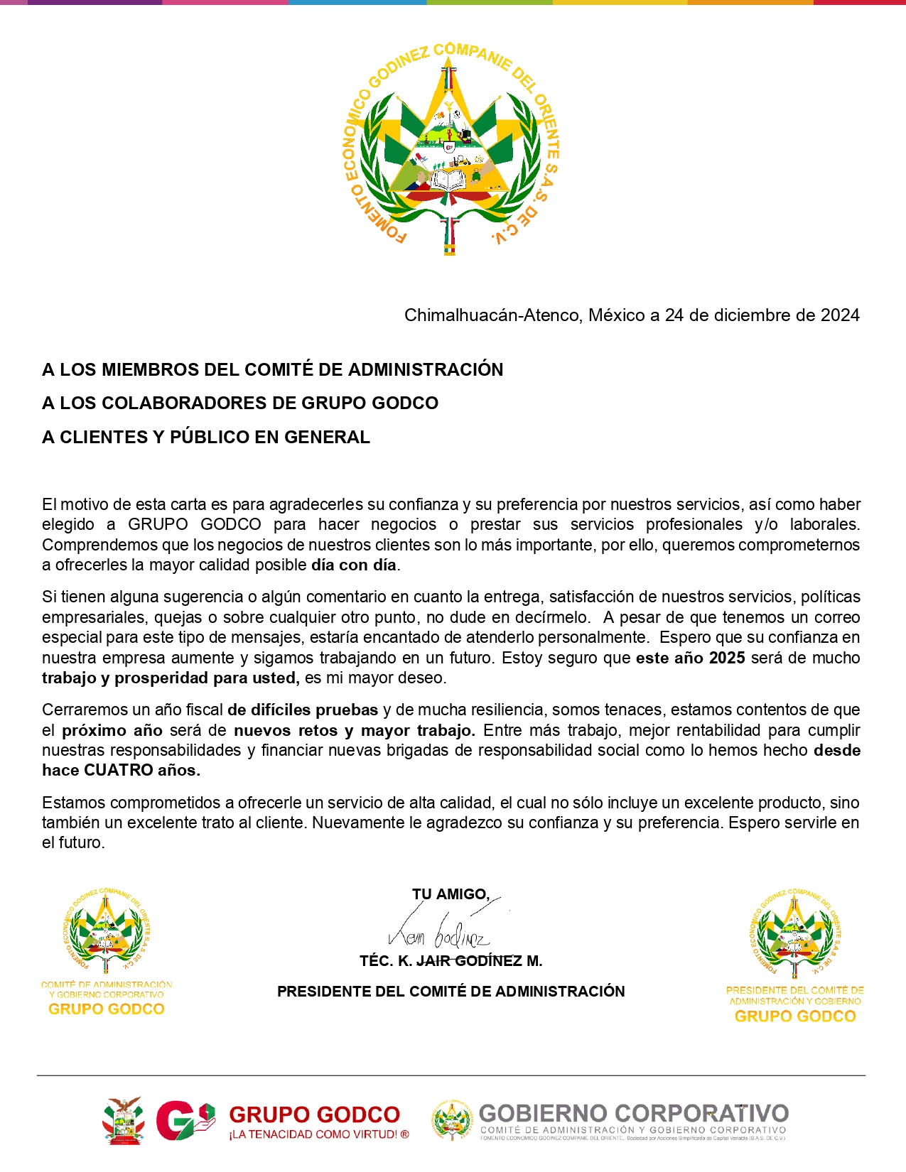 carta de fin de año carta de fin de año